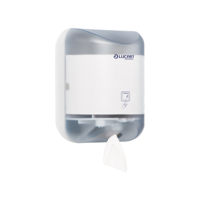 Adagoló toalettpapírhoz műanyag L-One Mini Lucart_892288W áttetsző fehér/fehér