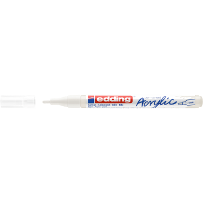 Akril marker 1-2mm, Edding 5300 fehér