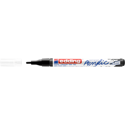 Akril marker 1-2mm, Edding 5300 fekete