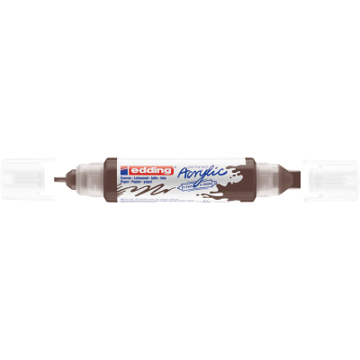Akril marker 2-3mm, és 5-10mm, 3D kétvégű Edding 5400 barna