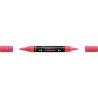 Akril marker kétvégű MULTIMARK 124 Faber-Castell vörös