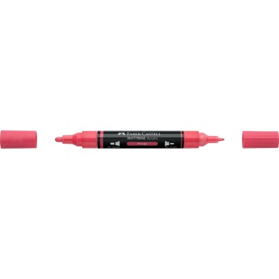 Akril marker kétvégű MULTIMARK 124 Faber-Castell vörös