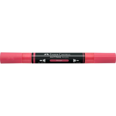 Akril marker kétvégű MULTIMARK 124 Faber-Castell vörös