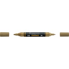 Akril marker kétvégű MULTIMARK 178 Faber-Castell kávé barna