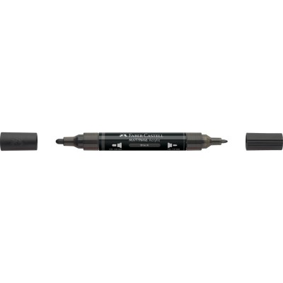 Akril marker kétvégű MULTIMARK 199 Faber-Castell fekete