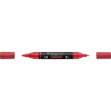 Akril marker kétvégű MULTIMARK 219 Faber-Castell eper piros