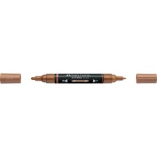 Akril marker kétvégű MULTIMARK 252 Faber-Castell réz