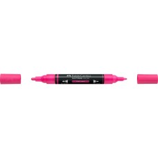 Akril marker kétvégű MULTIMARK 253 Faber-Castell neon rózsaszín