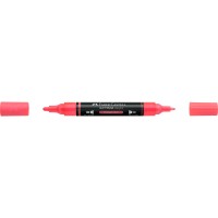 Akril marker kétvégű MULTIMARK 255 Faber-Castell neon narancs