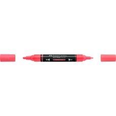 Akril marker kétvégű MULTIMARK 255 Faber-Castell neon narancs