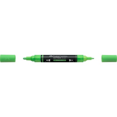 Akril marker kétvégű MULTIMARK 257 Faber-Castell neon zöld
