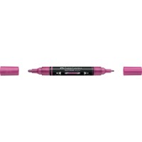 Akril marker kétvégű MULTIMARK 290 Faber-Castell metál rózsaszín