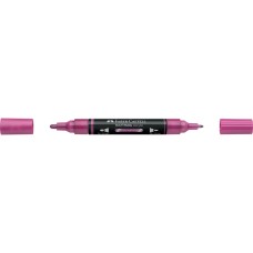 Akril marker kétvégű MULTIMARK 290 Faber-Castell metál rózsaszín