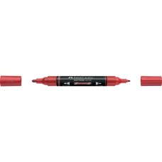 Akril marker kétvégű MULTIMARK 296 Faber-Castell metál piros
