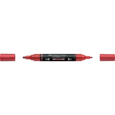 Akril marker kétvégű MULTIMARK 296 Faber-Castell metál piros