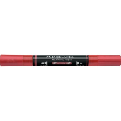Akril marker kétvégű MULTIMARK 296 Faber-Castell metál piros Akril marker kétvégű MULTIMARK 296 Faber-Castell metál piros