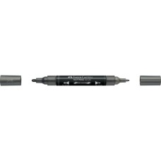 Akril marker kétvégű MULTIMARK 297 Faber-Castell metál acélszürke