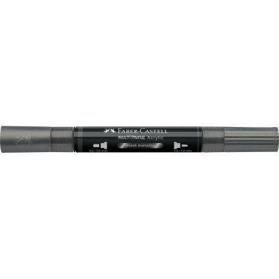 Akril marker kétvégű MULTIMARK 297 Faber-Castell metál acélszürke Akril marker kétvégű MULTIMARK 297 Faber-Castell metál acélszürke