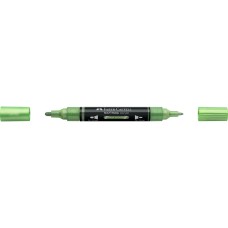 Akril marker kétvégű MULTIMARK 298 Faber-Castell metál zsályazöld