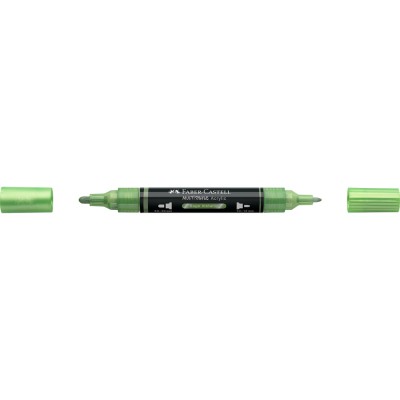 Akril marker kétvégű MULTIMARK 298 Faber-Castell metál zsályazöld