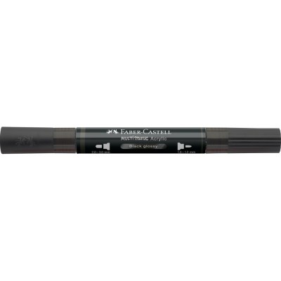 Akril marker kétvégű MULTIMARK 299 Faber-Castell fényes fekete Akril marker kétvégű MULTIMARK 299 Faber-Castell fényes fekete