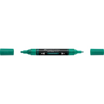 Akril marker kétvégű MULTIMARK 358 Faber-Castell smaragdzöld