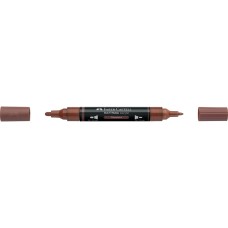 Akril marker kétvégű MULTIMARK 378 Faber-Castell gesztenyebarna