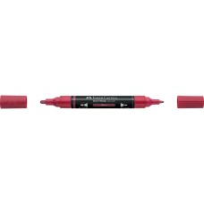 Akril marker kétvégű MULTIMARK 433 Faber-Castell piros bogyó