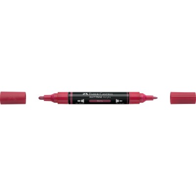 Akril marker kétvégű MULTIMARK 433 Faber-Castell piros bogyó