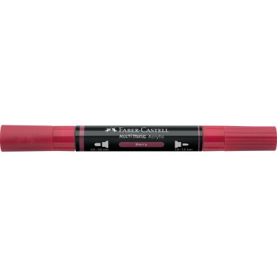 Akril marker kétvégű MULTIMARK 433 Faber-Castell piros bogyó