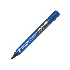 Alkoholos marker 1mm, kerek hegyű,   Pilot 100 kék