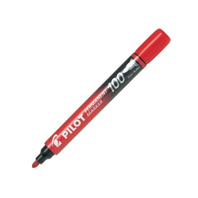 Alkoholos marker 1mm, kerek hegyű,   Pilot 100 piros