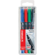 Alkoholos marker készlet 0,4mm, STABILO OHPen S, 4 klf. szín