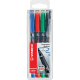 Alkoholos marker készlet 1mm, STABILO OHPen M, 4 klf. szín