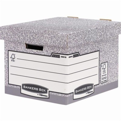 Archiváló konténer, karton, standard, Fellowes® Bankers Box System, 10 db/csomag