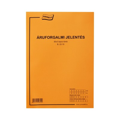 Áruforgalmi jelentés 50x3lapos A4