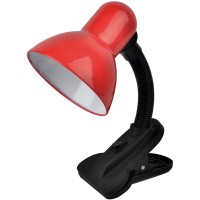 Asztali lámpa, Basic csiptethető, max. 60W, AVIDE, piros