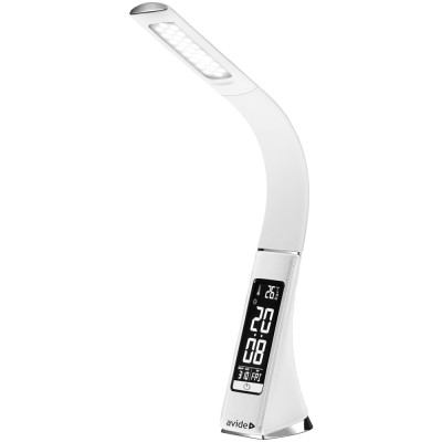 Asztali LED lámpa, Luna, kijelzős, 6W, 6400K, AVIDE, fehér Asztali LED lámpa, Luna, kijelzős, 6W, 6400K, AVIDE, fehér