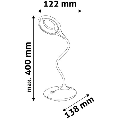 Asztali LED lámpa, Minimal, 4W, 4000K, AVIDE, fehér Asztali LED lámpa, Minimal, 4W, 4000K, AVIDE, fehér