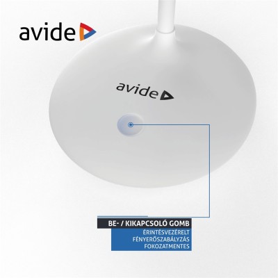 Asztali LED lámpa, Minimal, 4W, 4000K, AVIDE, fehér Asztali LED lámpa, Minimal, 4W, 4000K, AVIDE, fehér