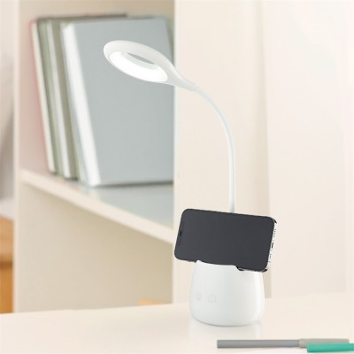 Asztali LED lámpa, tolltartóval, 5W, 6400K, AVIDE, fehér Asztali LED lámpa, tolltartóval, 5W, 6400K, AVIDE, fehér