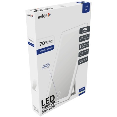 Világítós sminktükör, LED, 3,5W, AVIDE, adapterrel Világítós sminktükör, LED, 3,5W, AVIDE, adapterrel