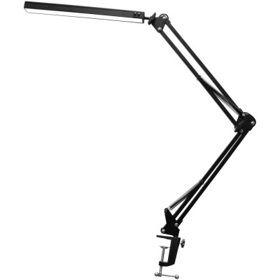 Asztali LED lámpa, felfogatható, 12W, AVIDE, fekete