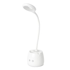 Asztali LED lámpa, tolltartóval, 5W, 6400K, AVIDE, fehér