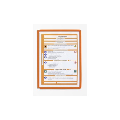 Bemutatótábla panel, A4, 5 db/csomag, Durable Sherpa narancs