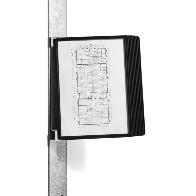 Bemutatótábla tartó, Durable Vario® Magnet Wall 10, fekete
