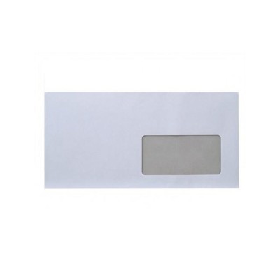 Boríték LC6/5 enyvezett bélésnyomott jobb ablakos 45x90mm 114x229mm J20A15 Bluering® fehér
