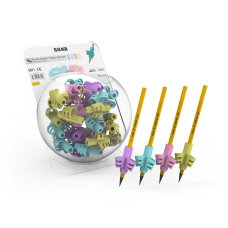 Ceruza markolat, fogássegítő, szilikon, pasztell, 72 db/display, Silka
