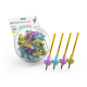 Ceruza markolat, fogássegítő, szilikon, pasztell, 72 db/display, Silka