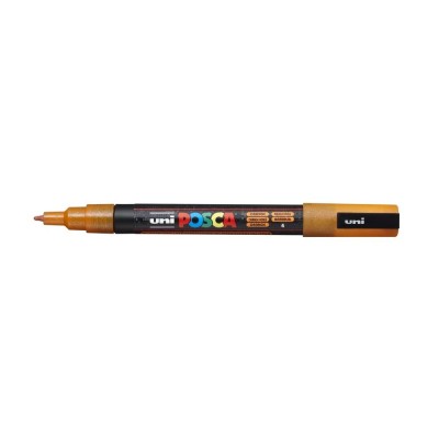 Dekormarker 0,9-1,3mm, Uni-Posca PC-3ML csillámló narancs